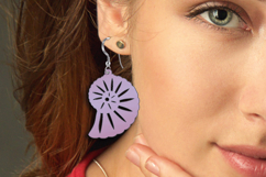 Seashell SVG Earring Maritime Ocean Pattern Laser Gift Set Product Image 2
