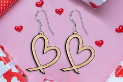 Set Love Earring Valentine Day SVG Laser Gift Heart Present Product Image 1