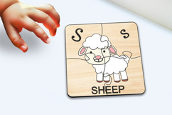 Sheep Kid Puzzle Baby Game Child Play Laser SVG Letter S Product Image 1