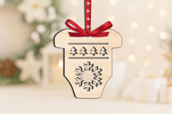 Simple SVG Christmas Baby Bodysuit Ornament Laser Present Product Image 1