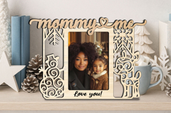 Snowman Deer SVG Christmas Tree Mommy and Me Frame Photo Product Image 1