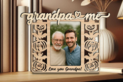 Spooky SVG Grandpa Me Photo Frame Halloween Grandkid Laser Product Image 1