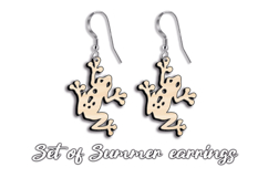 Summer Frog Earrings Set SVG Laser Gift Ocean Beach Nature Product Image 2