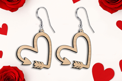 SVG Arrow Heart Love Earrings Gift Laser St Valentine's Day Product Image 1