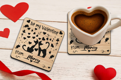 SVG Be My Valentine Coaster Romantic Love Holiday Laser Gift Product Image 1