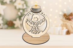 SVG Candle Angel Holder House Holiday Decoration Laser Gift Product Image 2