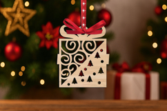 SVG Christmas Gift Design Ornament Laser Holiday Home Decor Product Image 1