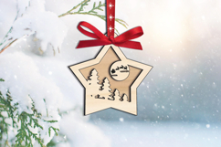 SVG Christmas Star Pattern Ornament Laser Home Decor Gift Product Image 1