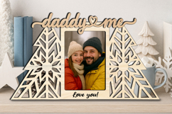 SVG Christmas Tree Daddy Me Photo Frame Gift Winter Present Product Image 1