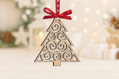 SVG Christmas Tree Design Laser Ornament Holiday Decor Gift Product Image 1