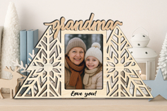 SVG Christmas Tree Grandma Photo Frame Laser Gift Present Product Image 1