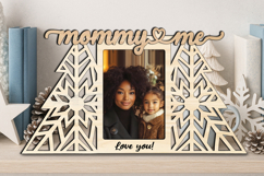 SVG Christmas Tree Mommy and Me Frame Photo Laser Present Product Image 1