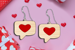 SVG Cute Instagram Love Earrings Valentine Romantic Laser Product Image 1
