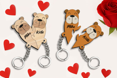 SVG Doggy Couple Key Chain Laser Valentine Day Romantic Gift Product Image 1