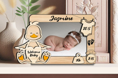 SVG Duck Baby Photo Frame Newborn Laser Gift Present Picture Product Image 1