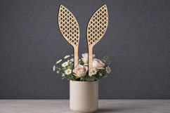 SVG Easter Bunny Ears Planter Cross Pattern Laser Present Product Image 1