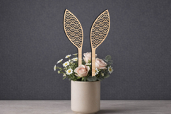 SVG Easter Bunny Ears Rabbits Arches Planter Laser Present Product Image 1