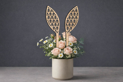 SVG Easter Bunny Ears Rabbits King Cross Planter Laser Gift Product Image 1