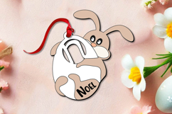 SVG Easter Laser Bunny Letter N Basket Name Tag Gift Present Product Image 1