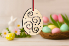 SVG Easter Laser Egg Swirl Wreath Ornament Holiday Present Product Image 1