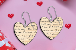 SVG Engraved Love Earrings Gift Laser St Valentine's Day Product Image 1