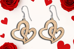 SVG Entwine Hearts Earring Valentine Gift Laser Love Present Product Image 1