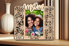 SVG Flowers Love Mother Daughter Frame Photo Picture Gift Product Image 1