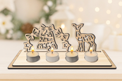 SVG Holiday Bell Deer Christmas Decoration Candles Holder Product Image 1
