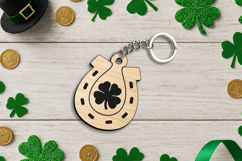 SVG Horse Shoe Keychain St. Patrick's Day Lucky Charm Gift Product Image 1