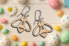 SVG Laser Flying Bee Easter Earring Gift Accessory Wasp Home Product Image 1