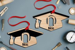 SVG Laser Letter N Graduation Ornament School Hat Academy Product Image 1