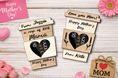 SVG Laser Mother's Day Gift Card Money Holder Coffee Cup Mug Product Image 1