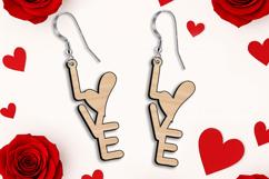 SVG Love St. Valentine's Day Earrings Laser Romantic Gift Product Image 2