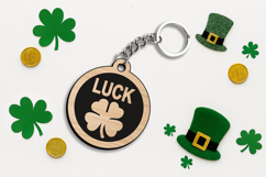 SVG Lucky Charm Keychain St. Patrick's Day Laser Four-leaf Product Image 1