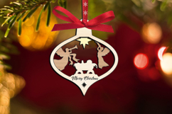 SVG Merry Christmas Holy Night Silent Night Laser Arabesque Product Image 1