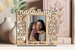 SVG Safari Giraffe Nana and Me Photo Frame Gift Laser Kids Product Image 1