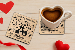 SVG Square My Better Half Valentine Day Coaster Laser Gift Product Image 1