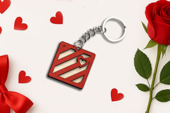 SVG Valentine Day Love Key Chain Romantic Gift Laser Present Product Image 1