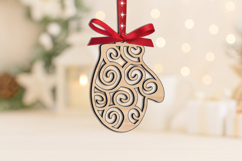 SVG Winter Glove Christmas Tree Ornament Decoration Laser Product Image 1
