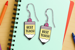 Teacher Earrings Back To School Appreciation SVG Pencil Gift Product Image 1