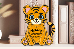 Tiger Baby Birth Announcement Sign Newborn Laser Gift Board Product Image 1