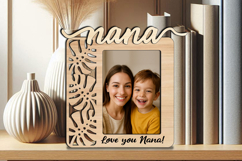Tropical Nana Photo Frame SVG Home Decor Laser Gift Present Product Image 1