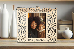 Tropical SVG Mom and Me Photo Frame Laser Gift Home Present Product Image 1