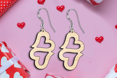Twin Hearts Valentine Earrings Love SVG Laser Romantic Gift Product Image 1