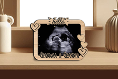 Ultrasound Sonogram Baby Magnet SVG Grandma Grandpa Frame Product Image 1