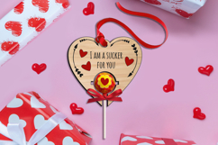 Valentine Day Lollipop SVG Laser Romantic Present Love Gift Product Image 1