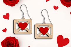 Valentine Day Love Envelope Earring SVG Laser Gift Romantic Product Image 1