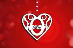 Valentine Day Monogram Letter O Love Gift Romantic SVG Laser Product Image 1