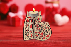Valentine's Day Candle Holder Romantic Love Gift Laser SVG Product Image 1