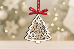Winter Christmas Ornament SVG Laser Gift Holiday Pattern Product Image 1